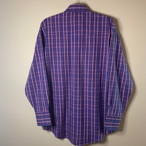 Wrangler Pearl Snap Shirt Med-Large National Patriot Logo Blue Plaid Rodeo Star - Picture 2 of 12